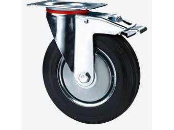 Колесо поворотное тормоз рез. SCb 55 125мм - фото в Миди Лтд Изображение товара Колесо поворотное тормоз рез. SCb 55 125мм в Миди Лтд