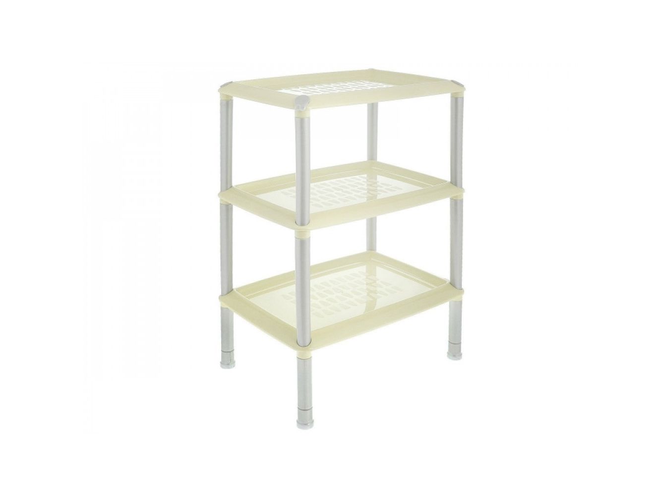 Этажерка универсальная ДЖЕТТА 3 полки слоновая кость (4шт/уп) - фото в Миди Лтд Изображение товара Этажерка универсальная ДЖЕТТА 3 полки слоновая кость (4шт/уп) в Миди Лтд