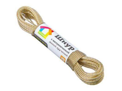 Шнур с металлической  жилой крученый 3мм*20м (100шт/кор) - фото в Миди Лтд Изображение товара Шнур с металлической  жилой крученый 3мм*20м (100шт/кор) в Миди Лтд