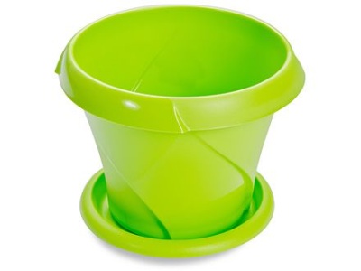 Изображение товара Кашпо ФЛОРИАНА с поддоном d170 1,4л салатовое (28шт/уп) в Миди Лтд