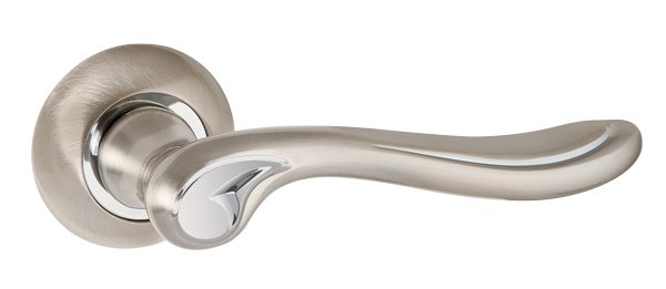 Изображение товара Ручки дверные ONDA TL SN/CP-3 матовый никель/хром в Миди Лтд