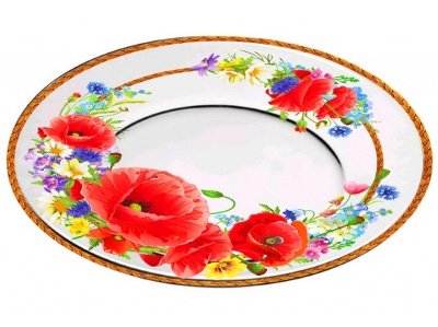 Изображение товара Тарелка мелкая Маковое поле 195мм (12шт/уп) в Миди Лтд