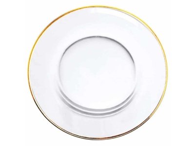 Изображение товара Тарелка мелкая Золотая кайма (12шт/уп) в Миди Лтд
