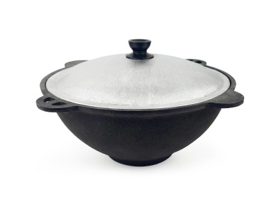 Казан чугун 8л 35см плоское дно толщина стенки 4,5мм толщина дна 5мм Х - фото в Миди Лтд Изображение товара Казан чугун 8л 35см плоское дно толщина стенки 4,5мм толщина дна 5мм Х в Миди Лтд