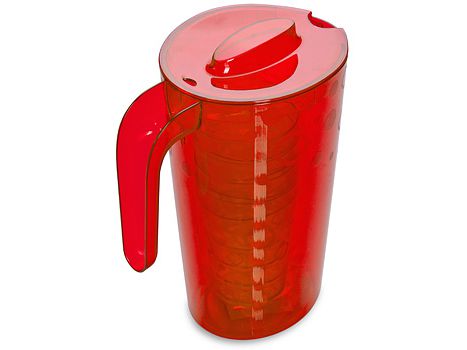 Изображение товара Набор ЛЮЦИМИ кувшин 1,8л+4 стакана 0,3л красный прозрачный (8шт/уп) в Миди Лтд