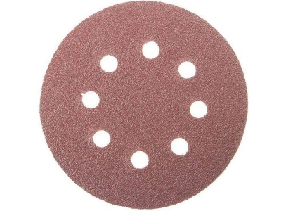 Круг абразивный на велюр осн зер 150 d125  8 отв (5шт/уп) - фото в Миди Лтд Изображение товара Круг абразивный на велюр осн зер 150 d125  8 отв (5шт/уп) в Миди Лтд
