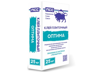 Клей плиточный ПСС Оптима 25кг (48шт/пал) - фото в Миди Лтд Изображение товара Клей плиточный ПСС Оптима 25кг (48шт/пал) в Миди Лтд
