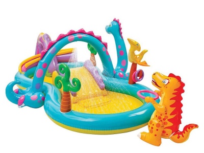 Бассейн игровой Динолэнд с горкой INTEX рем комплект 302*229*112см 280л 57135 (2шт/кор) - фото в Миди Лтд Изображение товара Бассейн игровой Динолэнд с горкой INTEX рем комплект 302*229*112см 280л 57135 (2шт/кор) в Миди Лтд