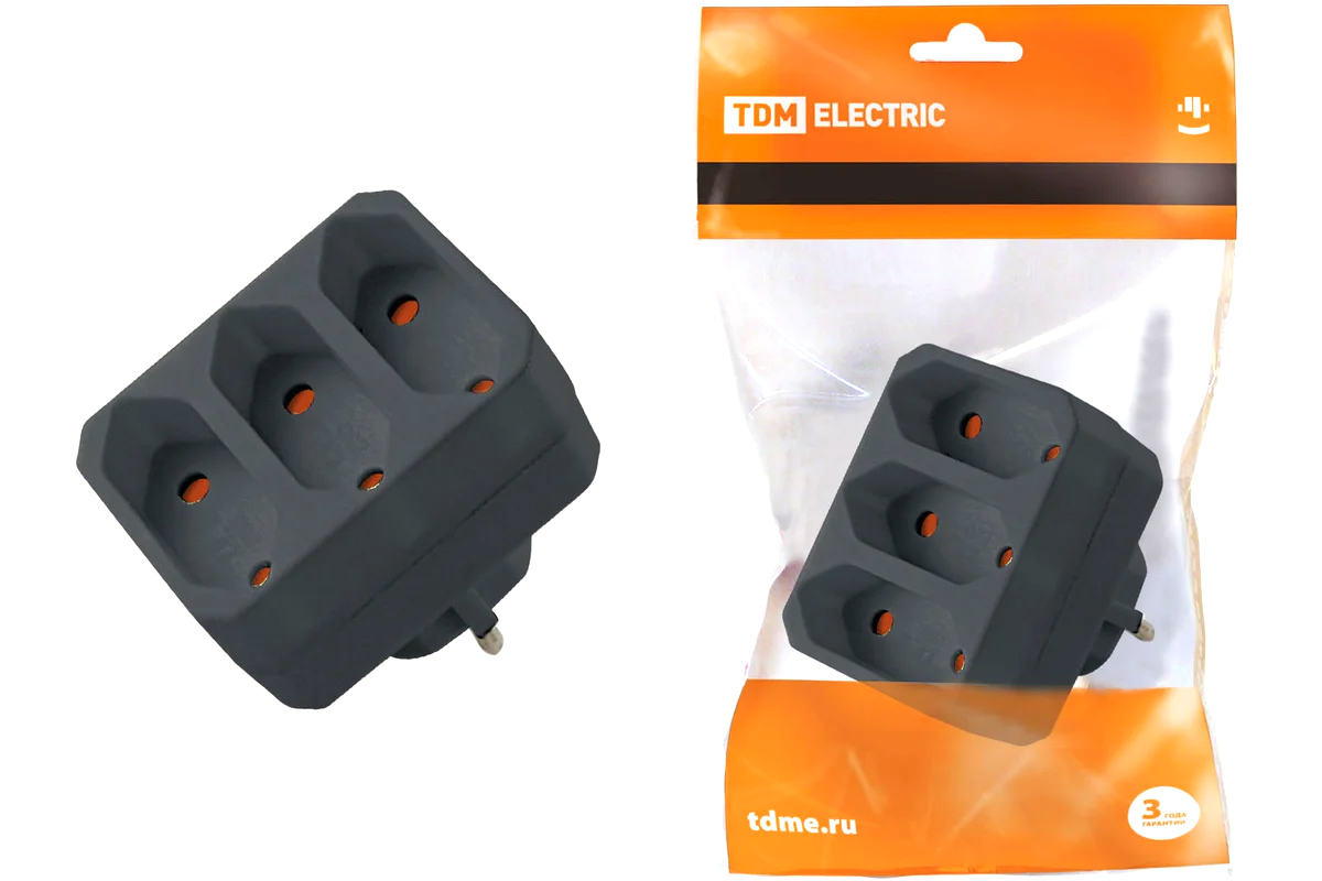 Блок 3 гнезда под плоскую вилку черный 2P 2,5А 250W TDM - фото в Миди Лтд Изображение товара Блок 3 гнезда под плоскую вилку черный 2P 2,5А 250W TDM в Миди Лтд