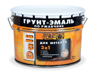 Грунт-эмаль по ржавчине 3в1 DALI серый RAL 7004 10л (55шт/пал) - фото в Миди Лтд Изображение товара Грунт-эмаль по ржавчине 3в1 DALI серый RAL 7004 10л (55шт/пал) в Миди Лтд