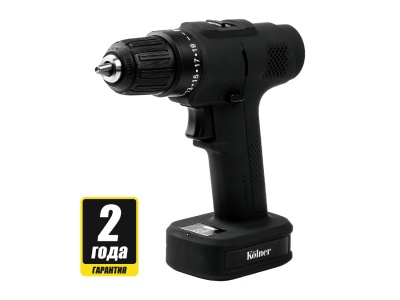 Дрель-шуруповерт аккумуляторная Kolner KCD 12В 0-350/1200об/мин 25Нм 2Ач (черный) - фото в Миди Лтд Изображение товара Дрель-шуруповерт аккумуляторная Kolner KCD 12В 0-350/1200об/мин 25Нм 2Ач (черный) в Миди Лтд