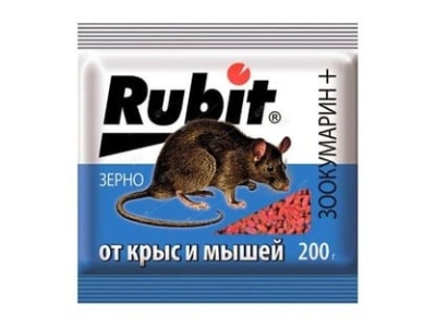 Изображение товара Приманка зерновая РУБИТ Зоокумарин зерно 200г (30шт/кор) в Миди Лтд
