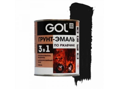 Грунт-эмаль по ржавчине 3в1 GOLexpert черный 1кг (12шт/уп; 660шт/пал) - фото в Миди Лтд Изображение товара Грунт-эмаль по ржавчине 3в1 GOLexpert черный 1кг (12шт/уп; 660шт/пал) в Миди Лтд