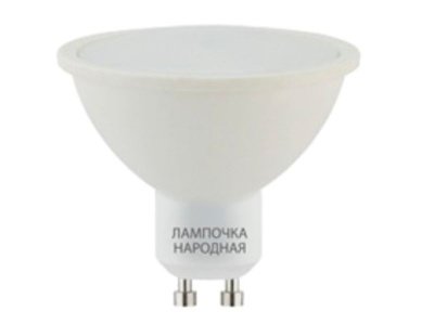 Изображение товара Лампа светодиодная Народная PAR16 7Вт 230В 4000К GU10  TDM в Миди Лтд