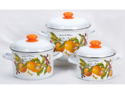 Кастрюля эмаль белая 4,5л Фруктовая фантазия С-3915АП2/4 (4шт/уп) Х - фото в Миди Лтд Изображение товара Кастрюля эмаль белая 4,5л Фруктовая фантазия С-3915АП2/4 (4шт/уп) Х в Миди Лтд