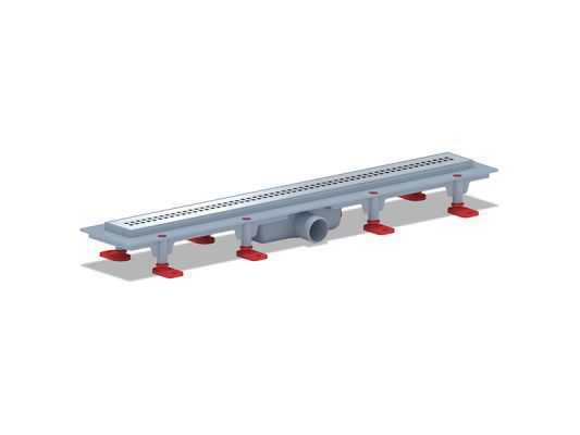 Изображение товара Трап линейный сухой 40мм 750*72 глянцевая нержавеющая решетка Бриз в Миди Лтд