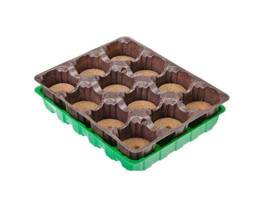 Набор для выращивания рассады торф.таб.12шт+кассета+лоток пластик 17*20,5см 179-059 - фото в Миди Лтд Изображение товара Набор для выращивания рассады торф.таб.12шт+кассета+лоток пластик 17*20,5см 179-059 в Миди Лтд