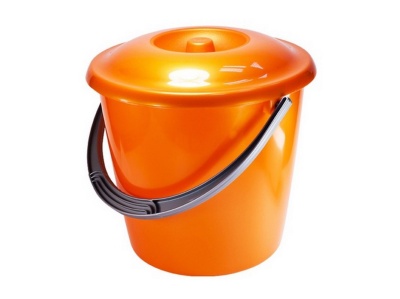 Ведро СОЛО с крышкой перламутровое оранжевое  7л (14шт/уп) - фото в Миди Лтд Изображение товара Ведро СОЛО с крышкой перламутровое оранжевое  7л (14шт/уп) в Миди Лтд