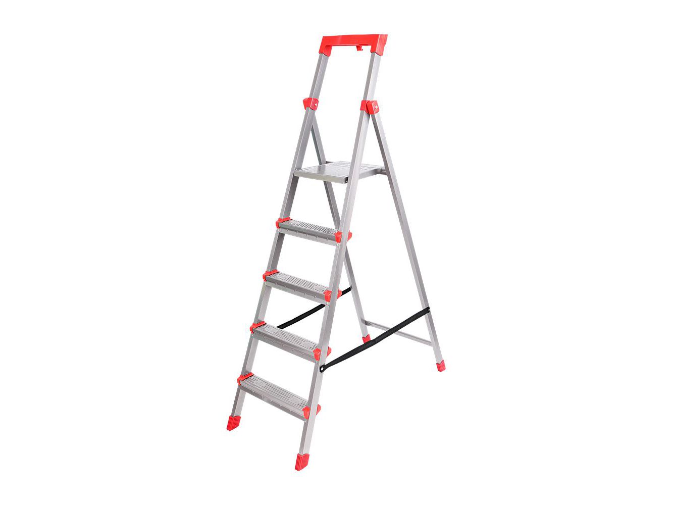 Стремянка металлическая Haushalt высота до рабочей платформы 106см 6,8кг - фото в Миди Лтд Изображение товара Стремянка металлическая Haushalt высота до рабочей платформы 106см 6,8кг в Миди Лтд