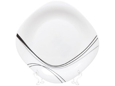 Тарелка обеденная стеклокерамика квадратная 26см Daniks Токио (6шт/уп) - фото в Миди Лтд Изображение товара Тарелка обеденная стеклокерамика квадратная 26см Daniks Токио (6шт/уп) в Миди Лтд