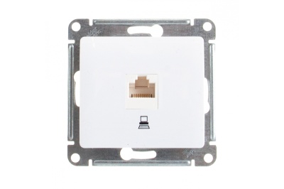 Розетка Schneider Glossa CAT5E RJ45 белая - фото в Миди Лтд Изображение товара Розетка Schneider Glossa CAT5E RJ45 белая в Миди Лтд