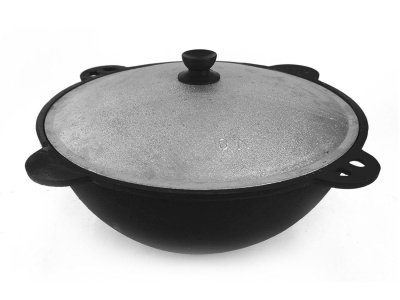 Казан чугун 16л 44см круглое дно толщина стенки 5мм толщина дна 5.5мм Х - фото в Миди Лтд Изображение товара Казан чугун 16л 44см круглое дно толщина стенки 5мм толщина дна 5.5мм Х в Миди Лтд