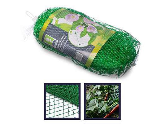 Изображение товара Сетка садовая для вьющихся растений 2*10м ячейка 15*15см пластик зеленая INBLOOM (12шт/кор) в Миди Лтд