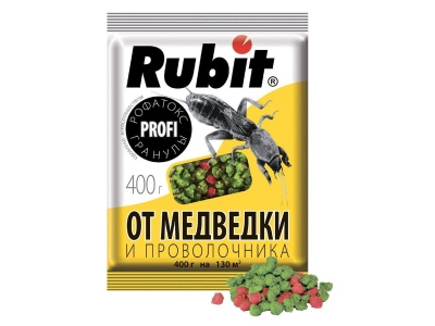 Средство РУБИТ РОФАТОКС гранулы от медведки и проволчника 400г (20шт/уп) - фото в Миди Лтд Изображение товара Средство РУБИТ РОФАТОКС гранулы от медведки и проволчника 400г (20шт/уп) в Миди Лтд