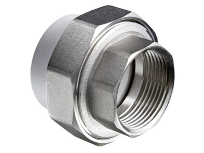 Муфта разъемная PPR 63*2 внутренняя резьба Valfex (16шт/уп) - фото в Миди Лтд Изображение товара Муфта разъемная PPR 63*2 внутренняя резьба Valfex (16шт/уп) в Миди Лтд