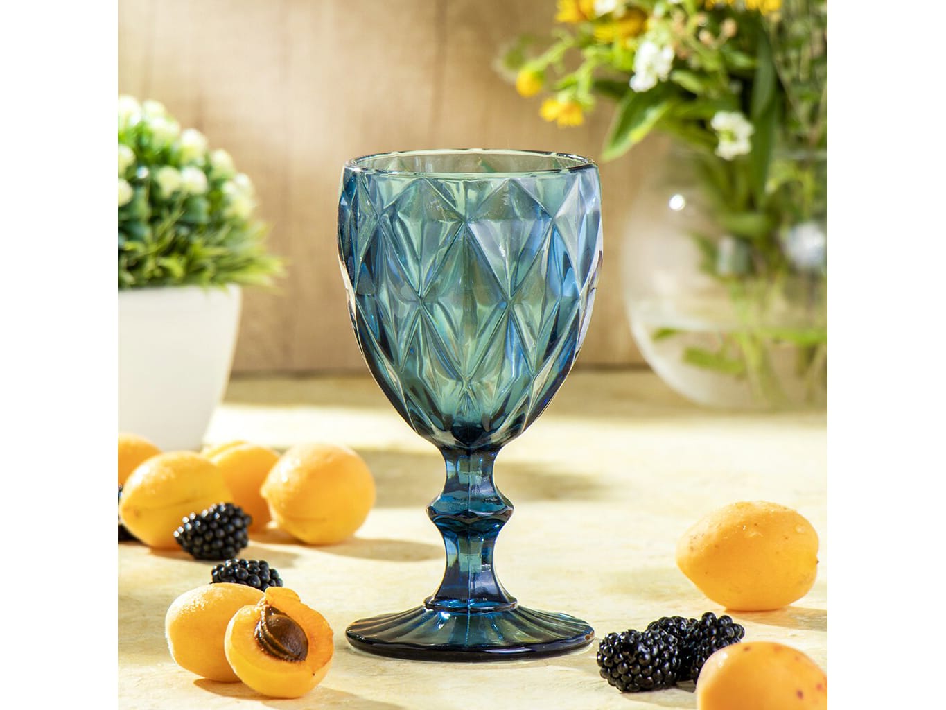 Бокал для вина стекло 250 мл Daniks Синий (6шт/уп) - фото в Миди Лтд Изображение товара Бокал для вина стекло 250 мл Daniks Синий (6шт/уп) в Миди Лтд