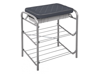 Изображение товара Банкетка для обуви HAUSHALT 2 полки темно-серый/светло-серый в Миди Лтд