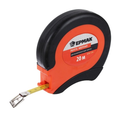 Лента мерная ЕРМАК металл 20м. двукомп.корпус (50шт/кор) - фото в Миди Лтд Изображение товара Лента мерная ЕРМАК металл 20м. двукомп.корпус (50шт/кор) в Миди Лтд