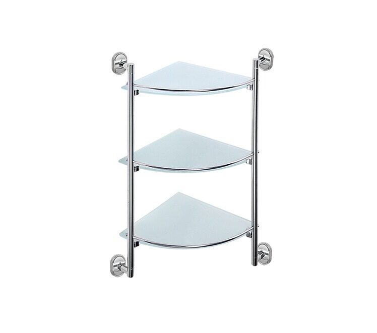 Полка стеклянная (20cm*20cm*55cm) угловая 3-х ярусная - фото в Миди Лтд Изображение товара Полка стеклянная (20cm*20cm*55cm) угловая 3-х ярусная в Миди Лтд