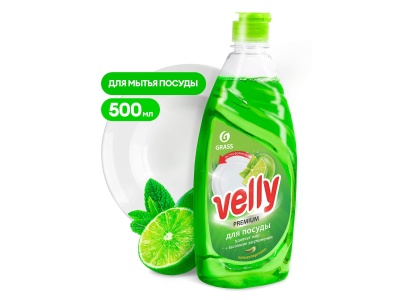 Средство для мытья посуды Velly Premium лайм и мята 500мл (8шт/уп) - фото в Миди Лтд Изображение товара Средство для мытья посуды Velly Premium лайм и мята 500мл (8шт/уп) в Миди Лтд