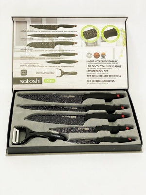 Набор ножей кухонных 6 предметов в магнитной коробке SATOSHI Болтон (10шт/кор) - фото в Миди Лтд Изображение товара Набор ножей кухонных 6 предметов в магнитной коробке SATOSHI Болтон (10шт/кор) в Миди Лтд