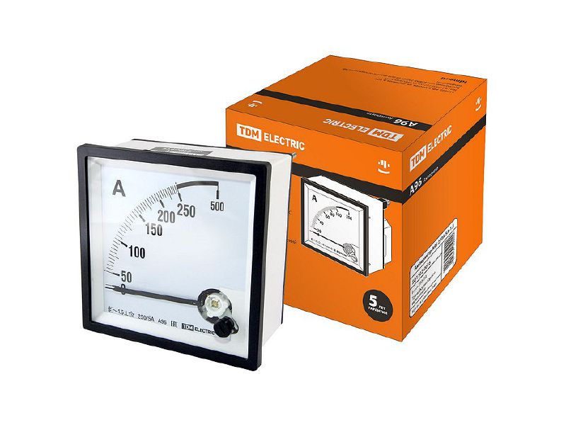 Амперметр А96 250А/5А 1,5 TDM - фото в Миди Лтд Изображение товара Амперметр А96 250А/5А 1,5 TDM в Миди Лтд