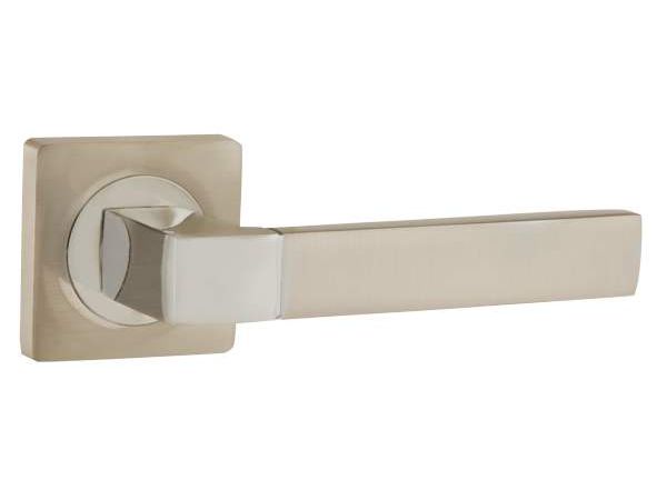 Ручки дверные FUSION JK SN/CP-3 матовый никель/хром - фото в Миди Лтд Изображение товара Ручки дверные FUSION JK SN/CP-3 матовый никель/хром в Миди Лтд