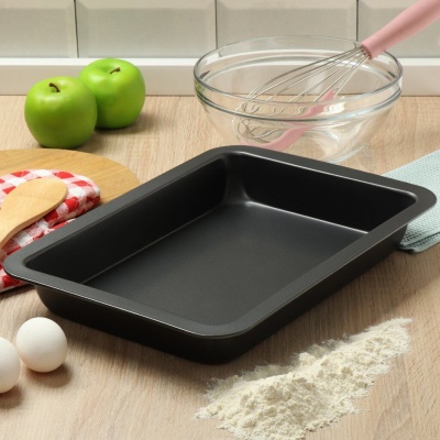 Форма для запекания сталь прямоугольная 27*37,6*5см антипригарное покрытие Daniks (12шт/уп) - фото в Миди Лтд Изображение товара Форма для запекания сталь прямоугольная 27*37,6*5см антипригарное покрытие Daniks (12шт/уп) в Миди Лтд