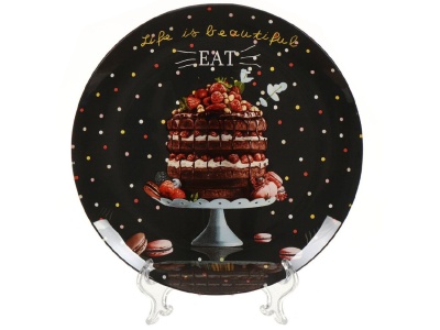 Изображение товара Тарелка обеденная стекло круглая 23см Daniks Жизнь прекрасна (6шт/уп) Х в Миди Лтд