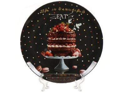 Изображение товара Тарелка обеденная стекло круглая 23см Daniks Жизнь прекрасна (6шт/уп) Х в Миди Лтд