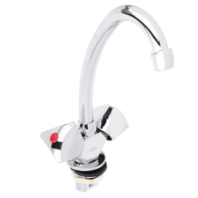 Смеситель для кухни СоюзКран поворотный излив 20см керам кран-буксы 1/2 хром цинк SK01-T207 - фото в Миди Лтд Изображение товара Смеситель для кухни СоюзКран поворотный излив 20см керам кран-буксы 1/2 хром цинк SK01-T207 в Миди Лтд