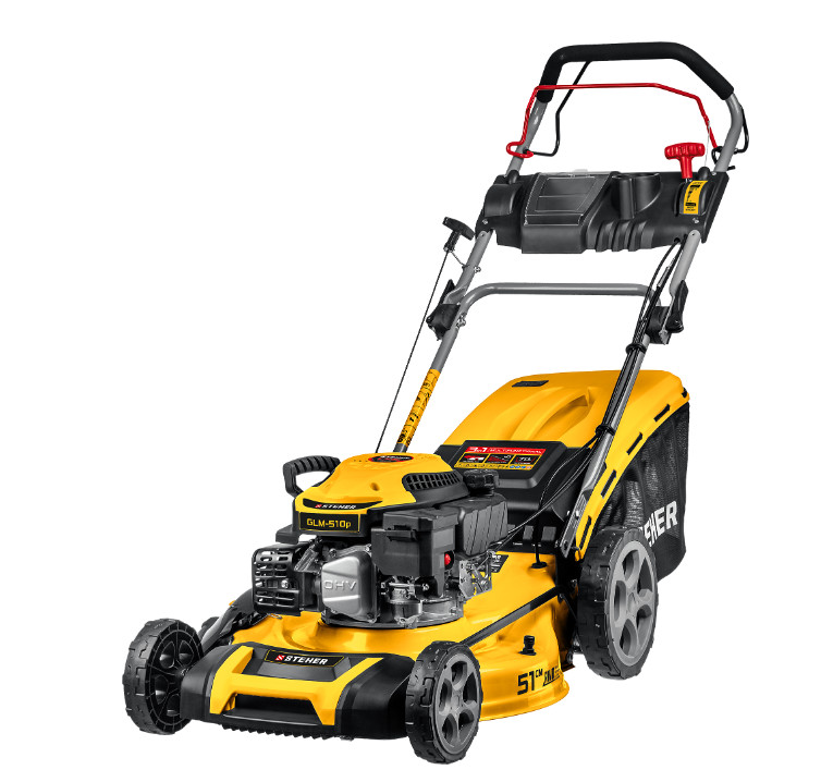 Газонокосилка бензиновая самоходная STEHER GLM-510p 510мм, 6.5 л.с. - фото в Миди Лтд Изображение товара Газонокосилка бензиновая самоходная STEHER GLM-510p 510мм, 6.5 л.с. в Миди Лтд