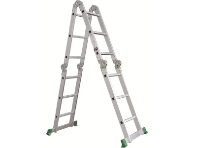 Лестница алюминиевая-трансформер 2*8 - фото в Миди Лтд Изображение товара Лестница алюминиевая-трансформер 2*8 в Миди Лтд