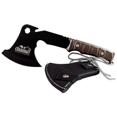 Топор туристический СЛЕДОПЫТ 285х105х18мм 510гр в чехле - фото в Миди Лтд Изображение товара Топор туристический СЛЕДОПЫТ 285х105х18мм 510гр в чехле в Миди Лтд