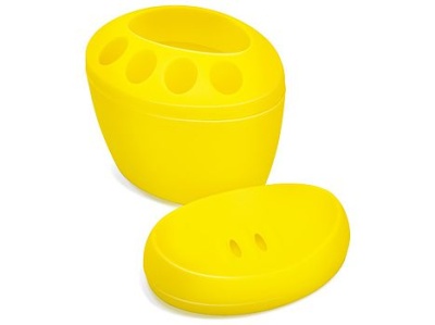 Изображение товара Набор мыльница Камея+подставка для зубных щеток КАМЕЯ колор (7шт/уп) в Миди Лтд