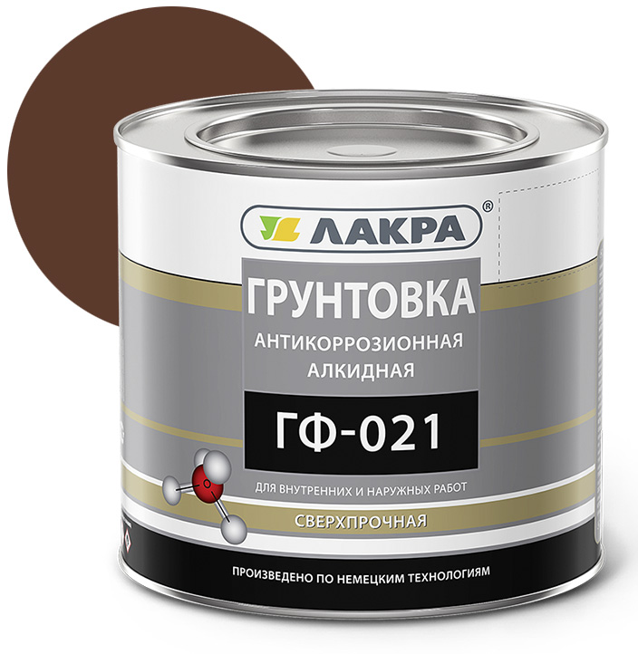 Грунт ГФ-021 ЛАКРА красно-коричневый 2,5кг (3шт/уп; 264шт/пал) - фото в Миди Лтд Изображение товара Грунт ГФ-021 ЛАКРА красно-коричневый 2,5кг (3шт/уп; 264шт/пал) в Миди Лтд