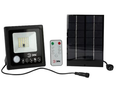 Прожектор светодиодный 20Bт на солн.бат. ЭРА ERAPRO-20 с датчиком движения 350Лм 5000К IP65 - фото в Миди Лтд Изображение товара Прожектор светодиодный 20Bт на солн.бат. ЭРА ERAPRO-20 с датчиком движения 350Лм 5000К IP65 в Миди Лтд