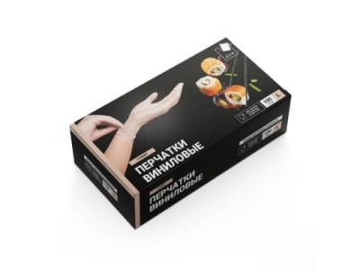 Изображение товара Перчатки виниловые L белые (100шт/уп) в Миди Лтд