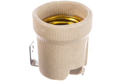 Патрон Е27 керамический с держателем TDM - фото в Миди Лтд Изображение товара Патрон Е27 керамический с держателем TDM в Миди Лтд