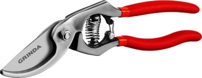 Секатор GRINDA G7 210мм цельнокованый лезвие под углом рез до 25мм - фото в Миди Лтд Изображение товара Секатор GRINDA G7 210мм цельнокованый лезвие под углом рез до 25мм в Миди Лтд